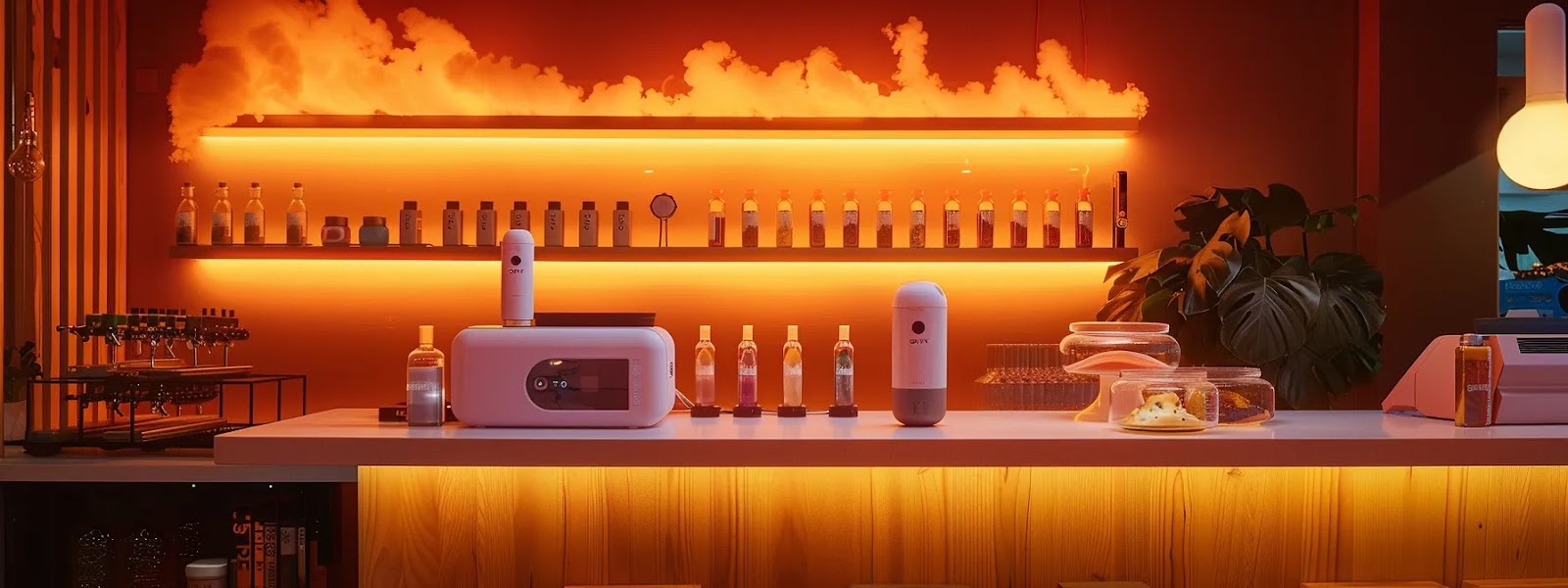 a sleek, minimalist vape setup featuring a variety of customized and limited-edition flavors, set against a backdrop of the bustling winnipeg vaping community. a sleek, minimalist vape setup featuring a variety of customized and limited-edition flavors, set against a backdrop of the bustling winnipeg vaping community.